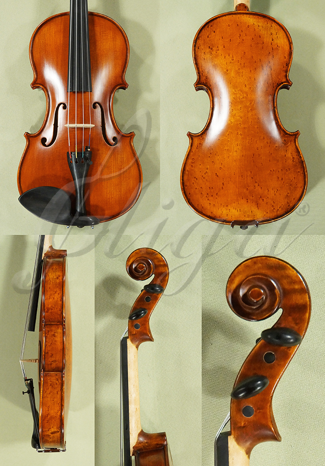 Antiqued 13" WORKSHOP GEMS 1 Birds Eye Maple One Piece Back Viola * Code: D0667