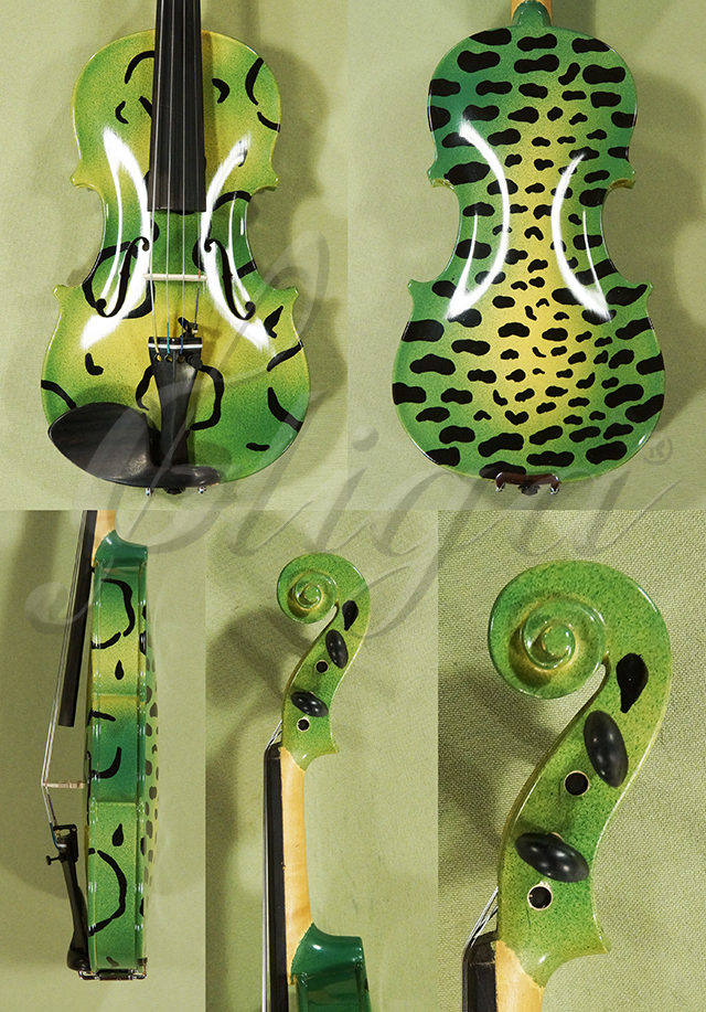 1/8 Student GEMS 2 Green Leopard Violin * Code: D0703