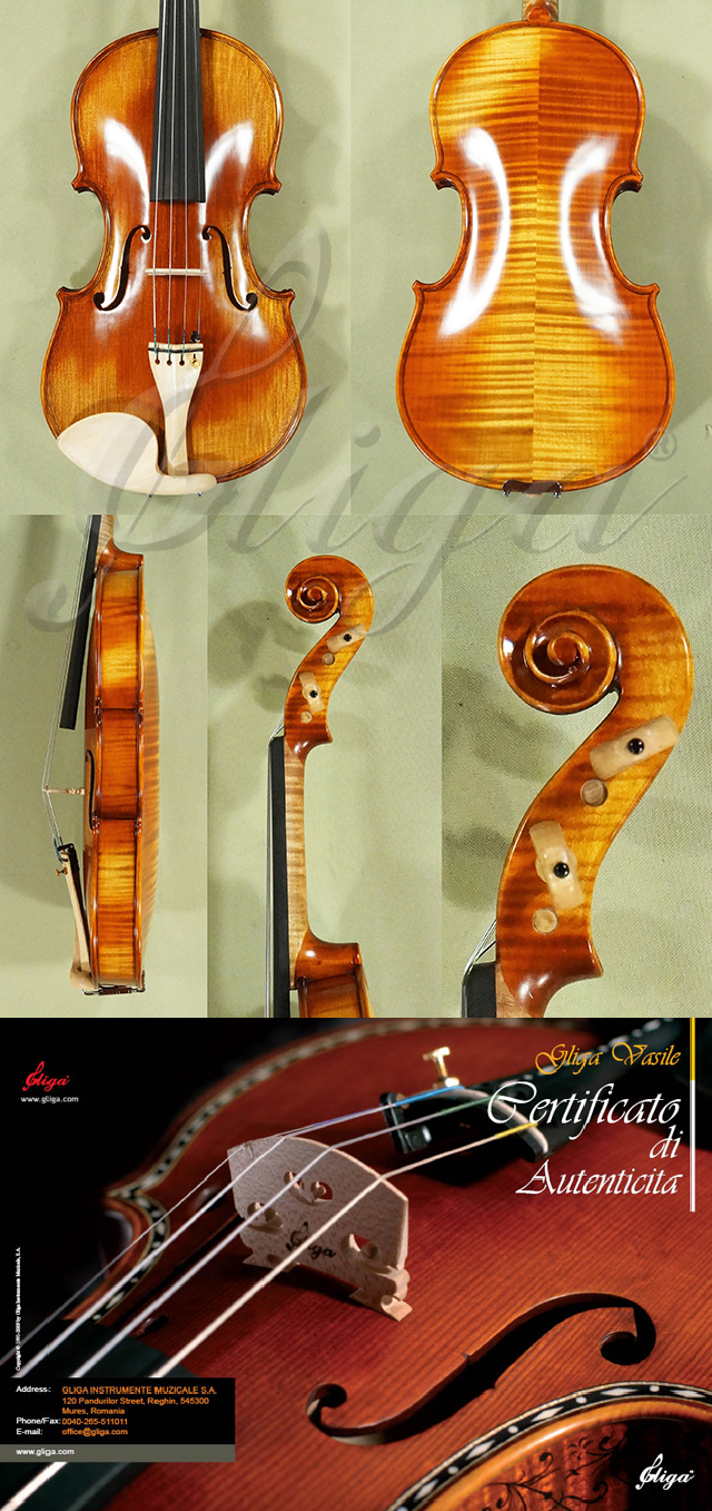 4/4 MAESTRO VASILE GLIGA Violin - Copy of Amati 1572  * Code: D0790